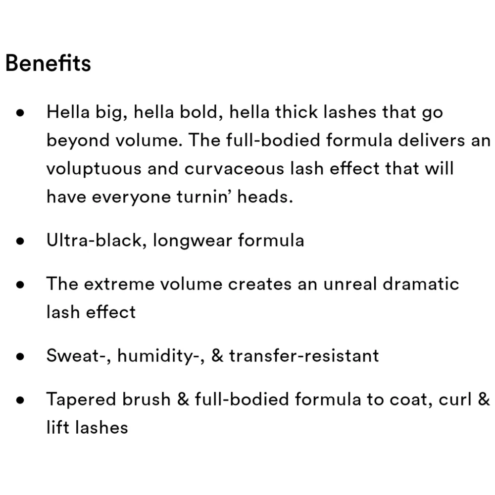 FENTY BEAUTY HELLA THICC VOLUMIZING MASCARA.